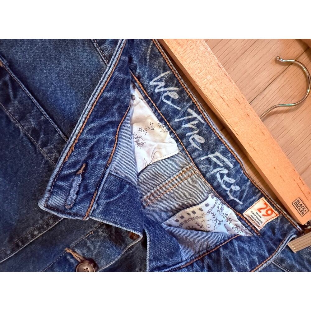 Free People Button Front Denim Mini Skirt ✨ - Picture 5 of 5